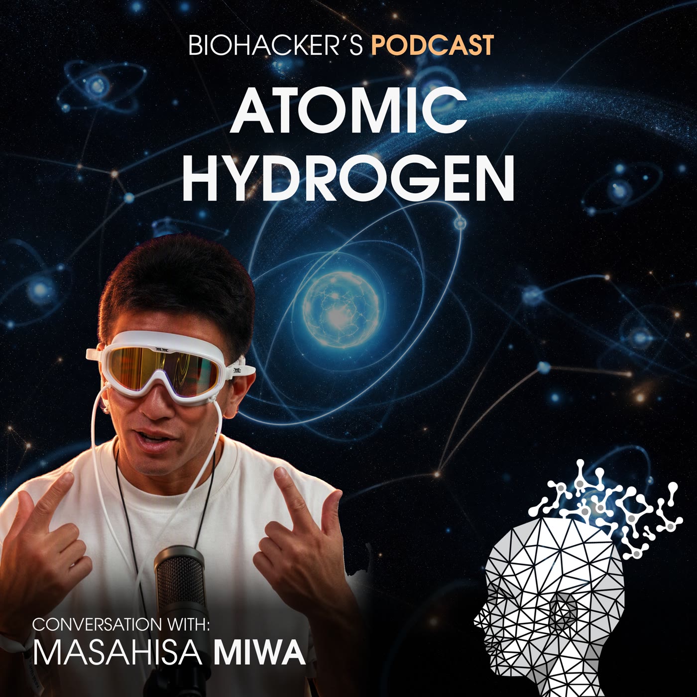 Masahisa Miwa wearing the My Mother hydrogen goggles